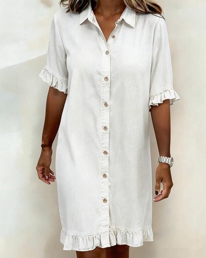 Clara | Soft Denim Midi Dress