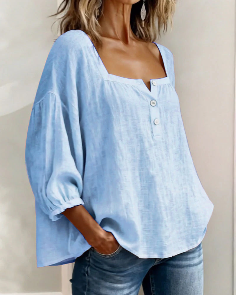 Sherri™ | Chic Square Neck Blouse