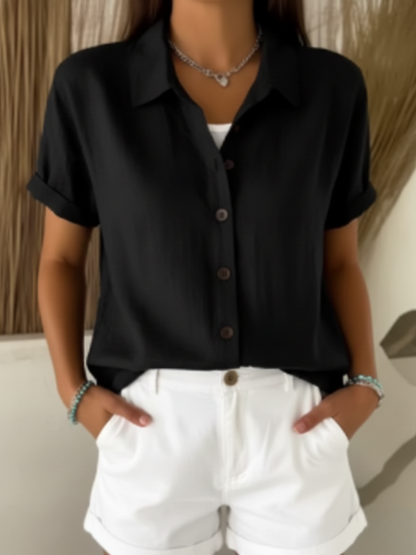 Thea | Women's Short Sleeve Button Shirt