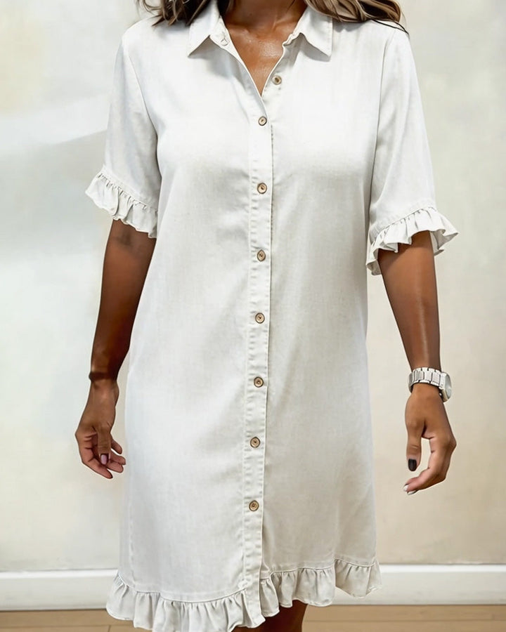 Clara | Soft Denim Midi Dress
