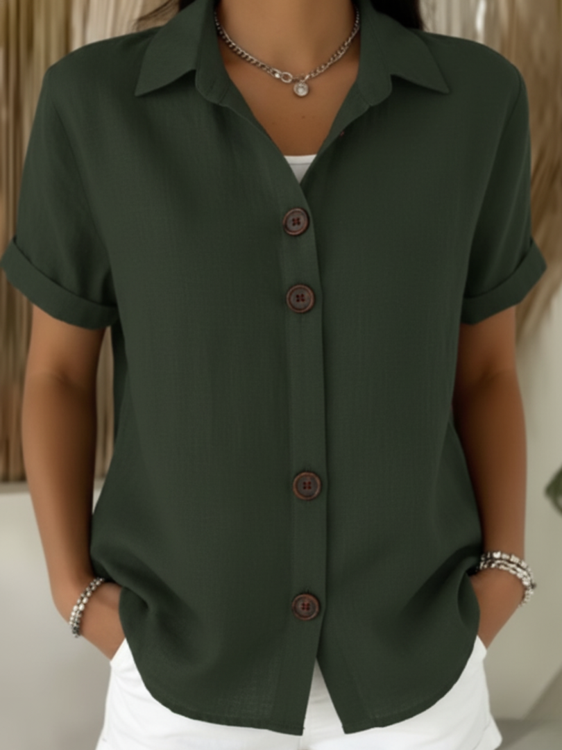 Thea | Women's Short Sleeve Button Shirt