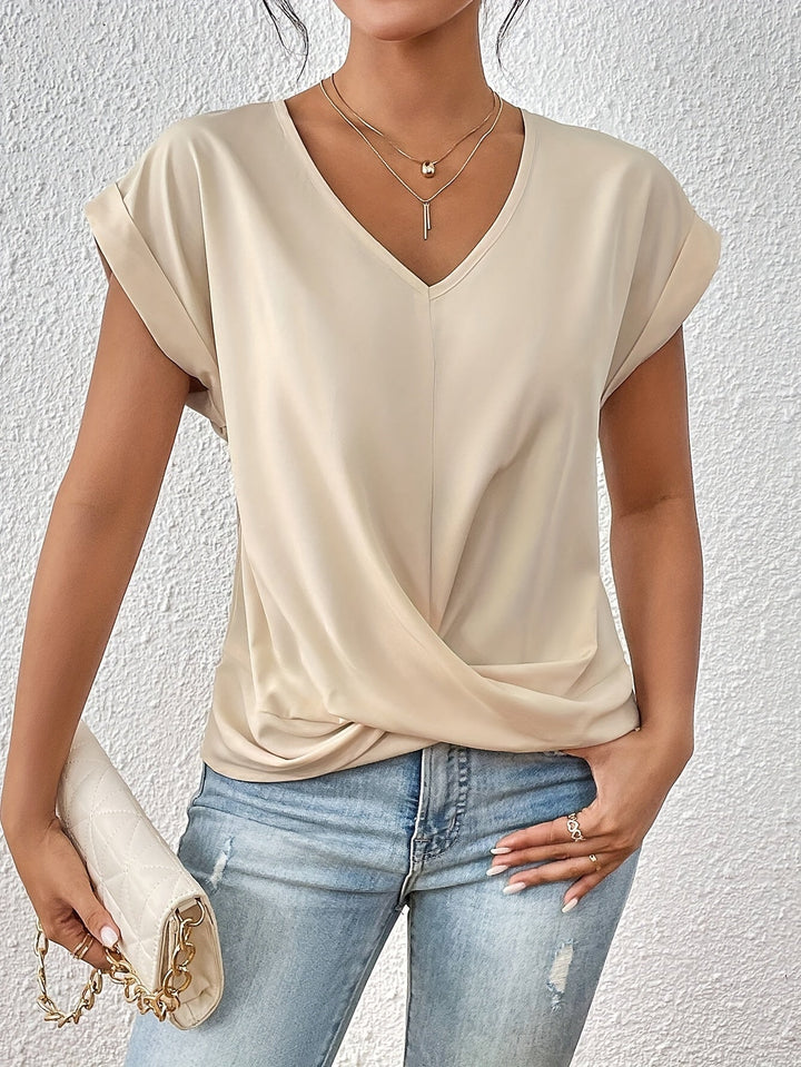 Sandra | Twist V-Neck Top