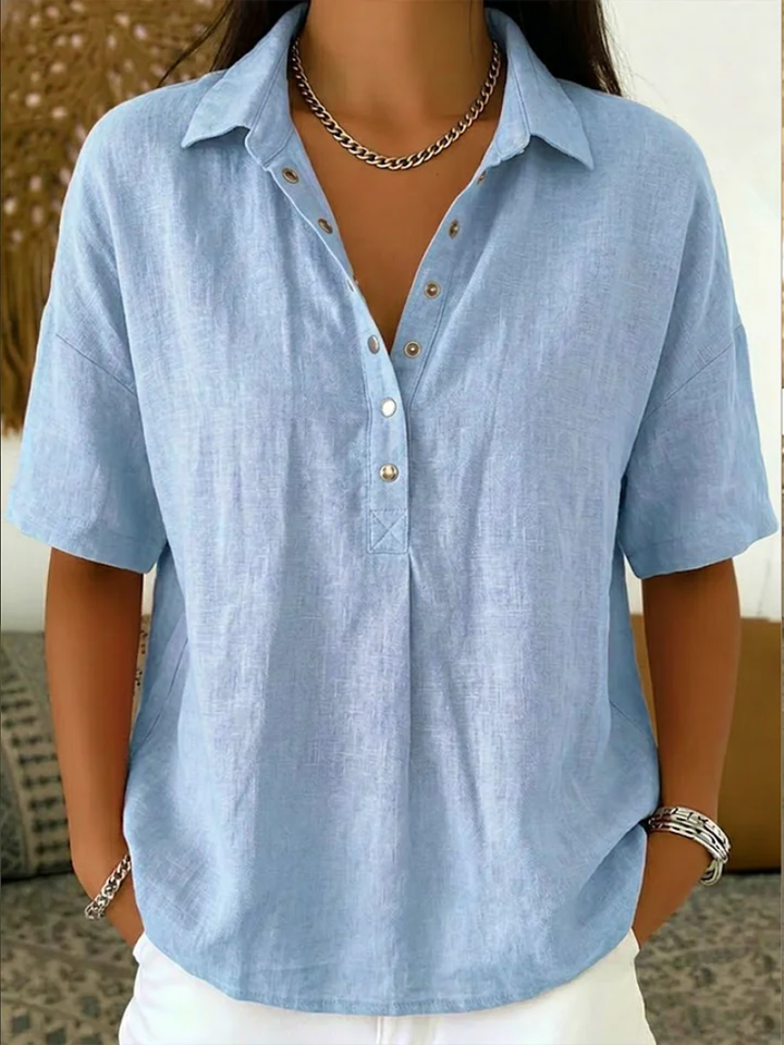 Hélène™ | Elegant Collared Blouse