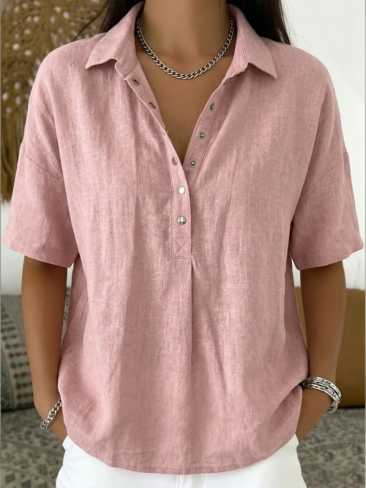 Elara | Relaxed Linen Blouse