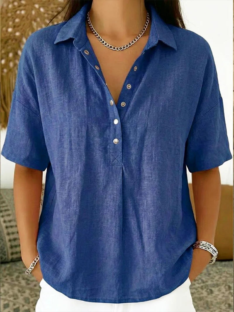 Hélène™ | Elegant Collared Blouse