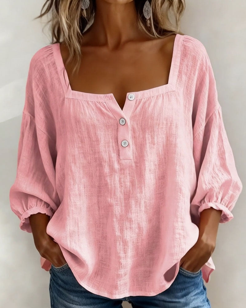 Sherri™ | Chic Square Neck Blouse