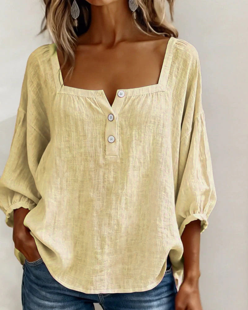 Sherri™ | Chic Square Neck Blouse