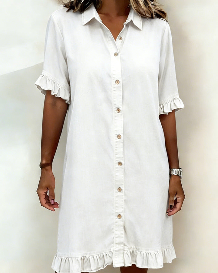 Clara | Soft Denim Midi Dress