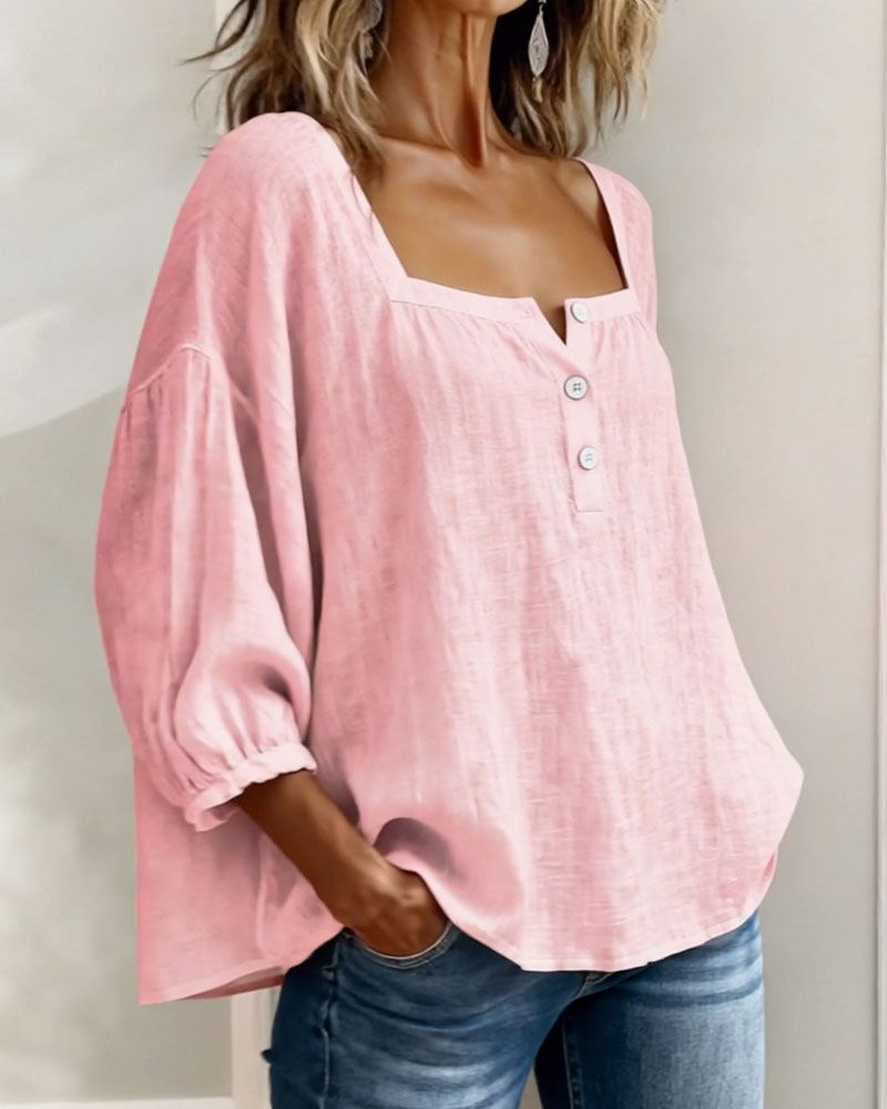 Sherri™ | Chic Square Neck Blouse