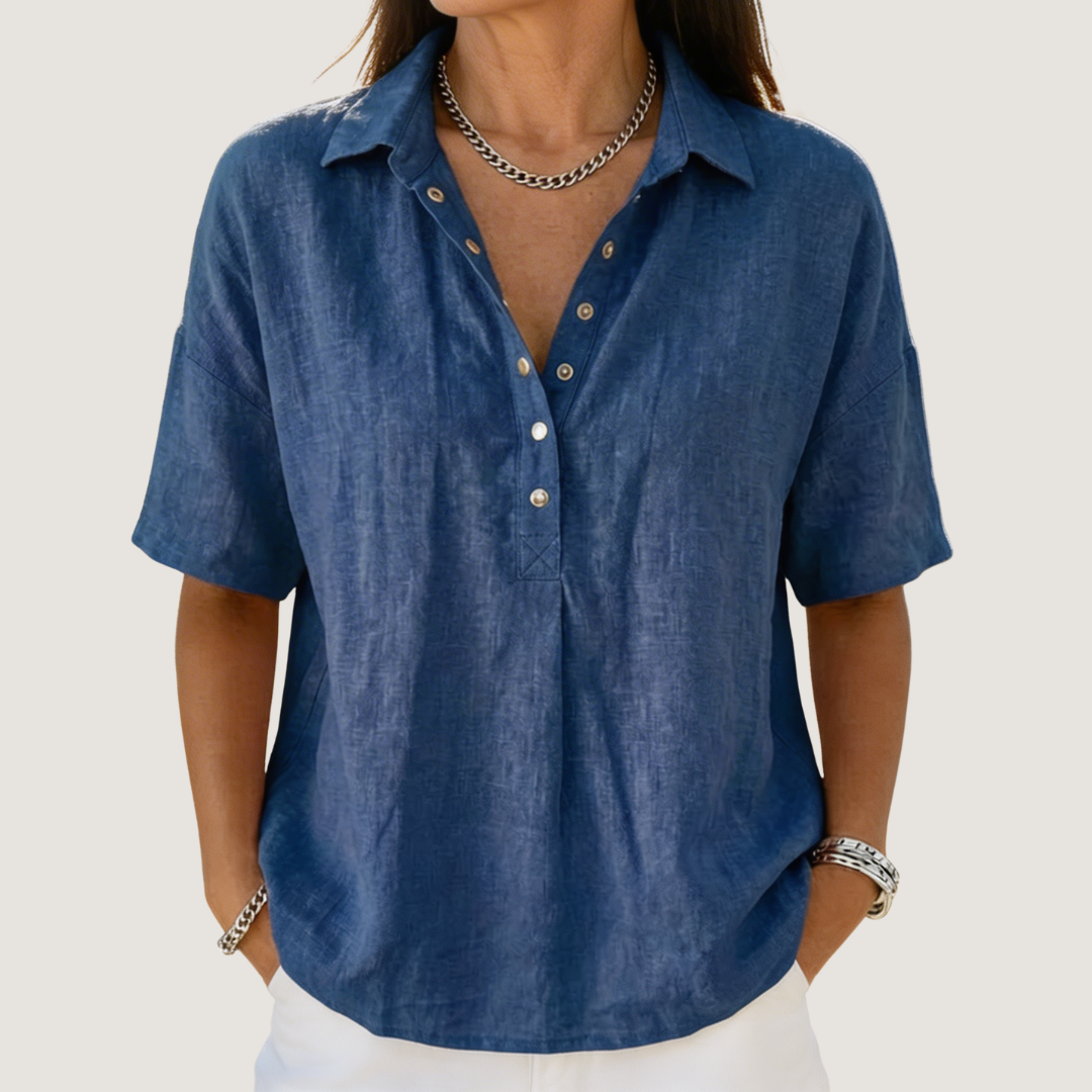 Hélène™ | Elegant Collared Blouse