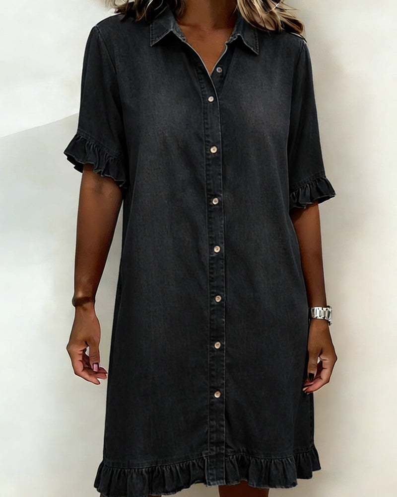 Clara | Soft Denim Midi Dress