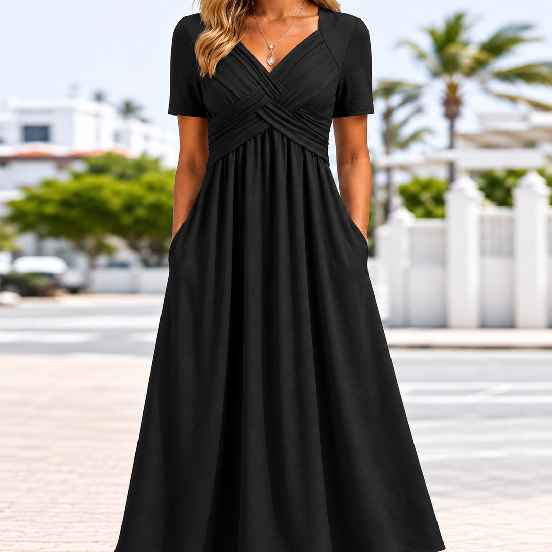 EVELYN | ELEGANT A-LINE MIDI DRESS