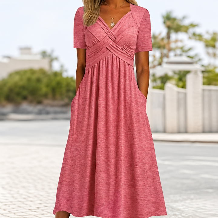 EVELYN | ELEGANT A-LINE MIDI DRESS