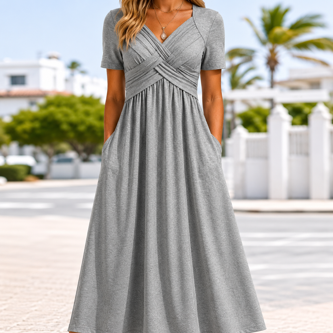 EVELYN | ELEGANT A-LINE MIDI DRESS