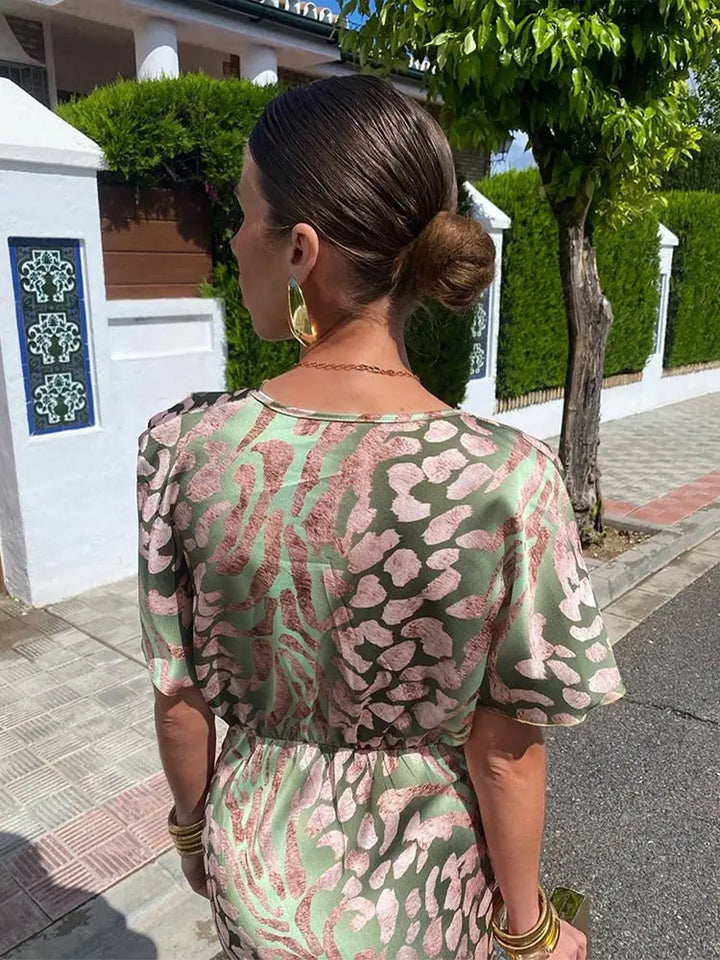 CLARANDRA™ - COPPER MIDI DRESS