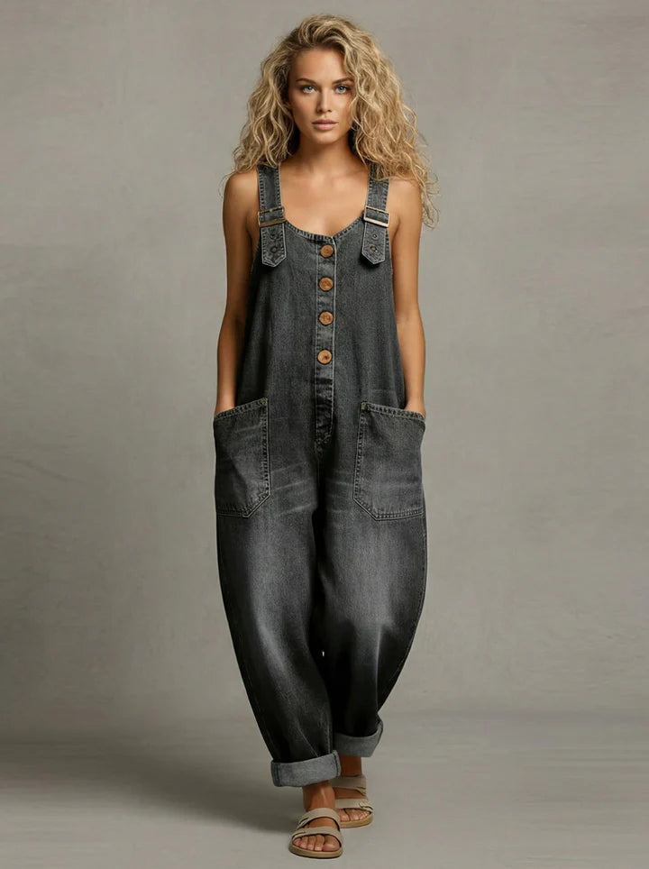 Chloe - Women's Denim Jumpsuit