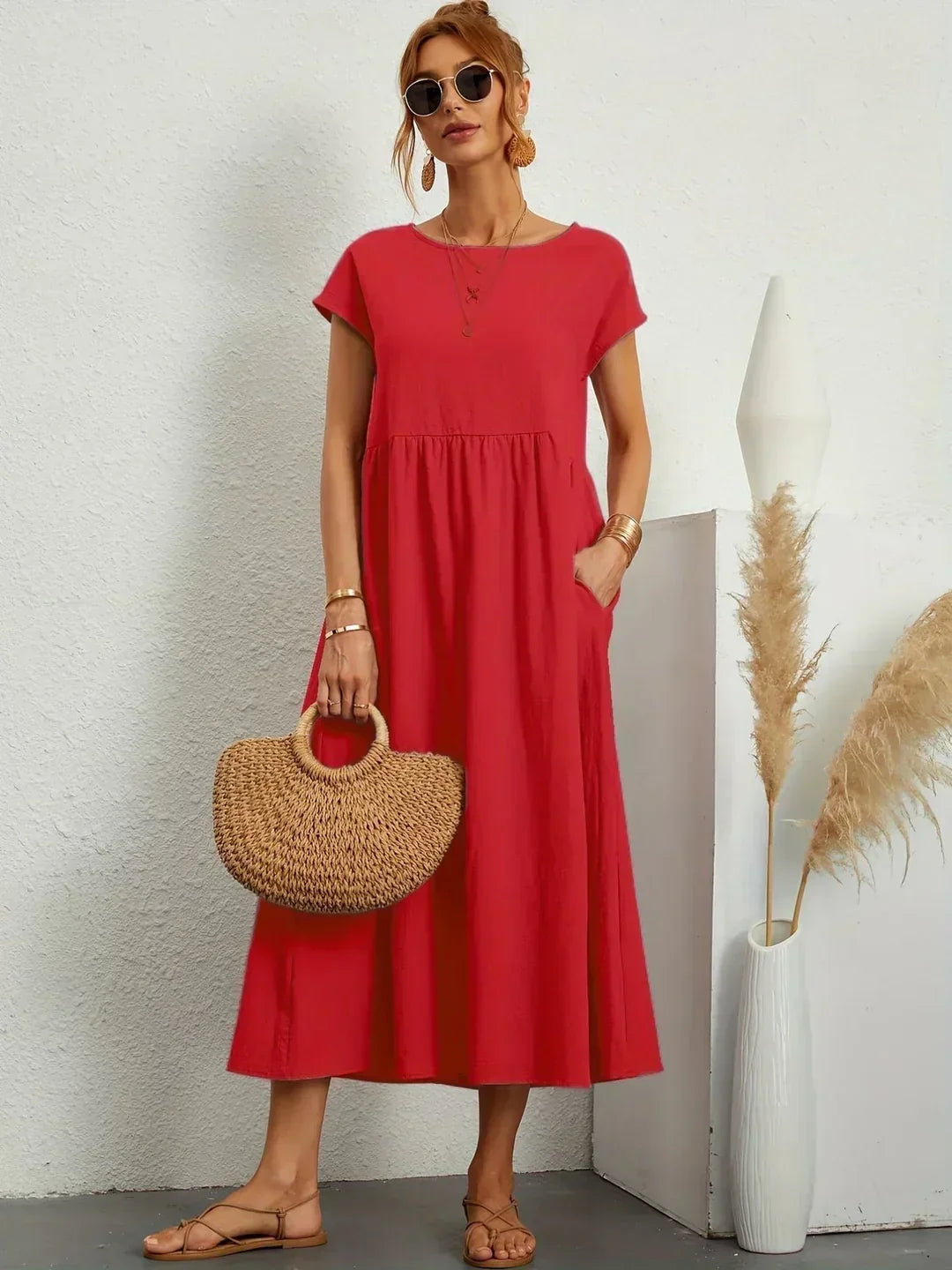 Grace™ | Timeless Elegance Fluid Midi Dress