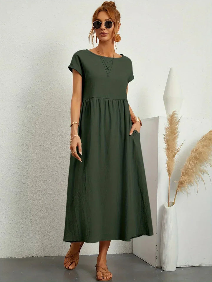 Grace™ | Timeless Elegance Fluid Midi Dress