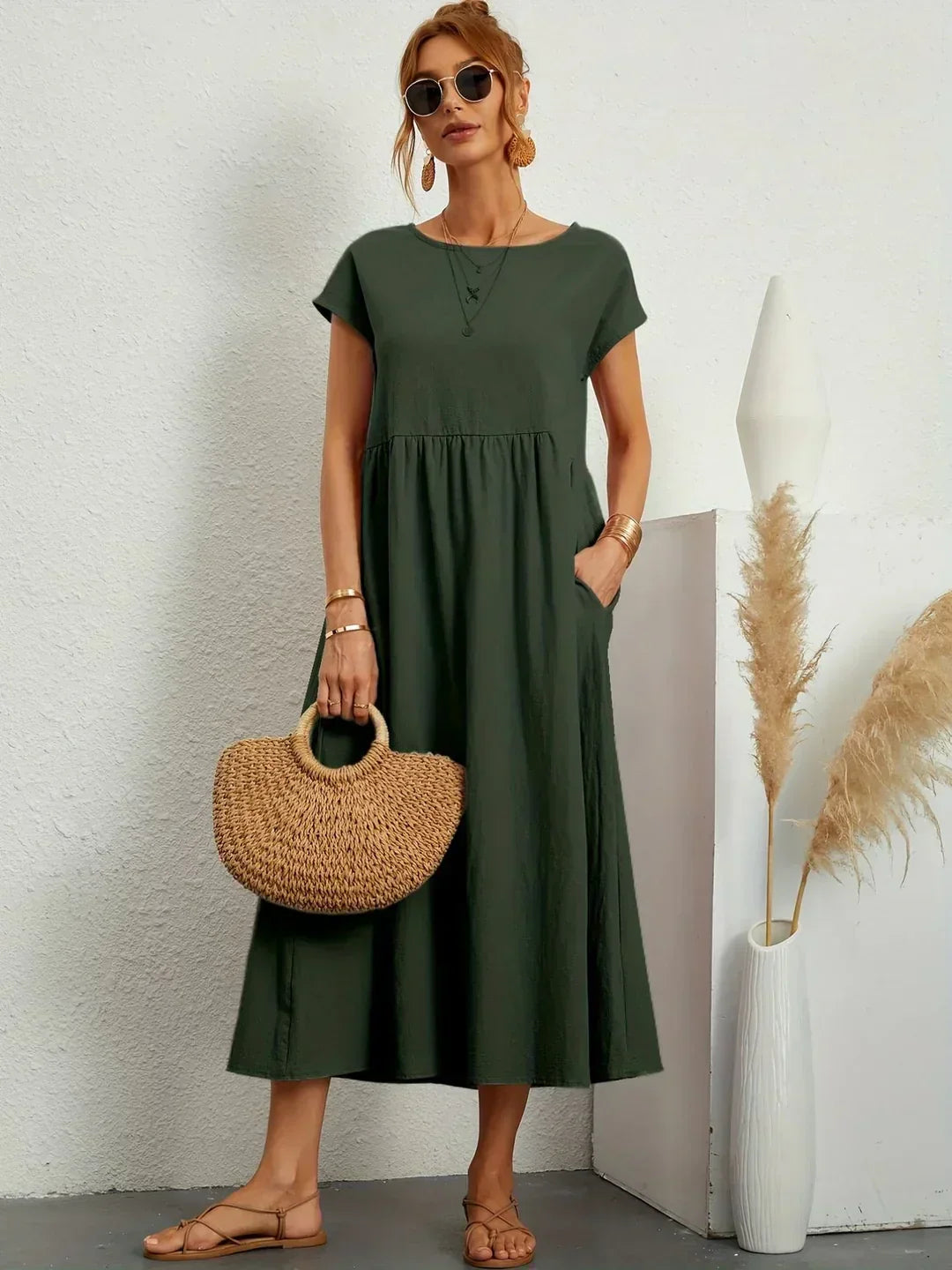 Grace™ | Timeless Elegance Fluid Midi Dress