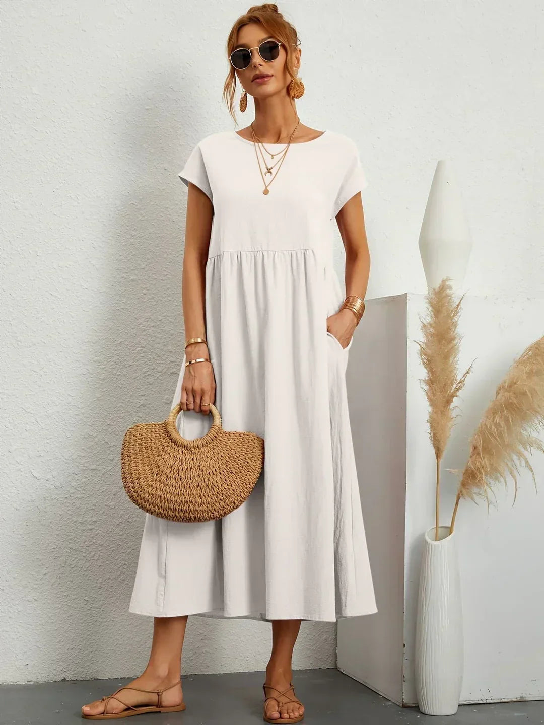 Grace™ | Timeless Elegance Fluid Midi Dress