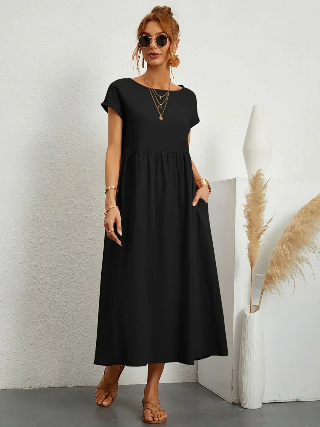 Grace™ | Timeless Elegance Fluid Midi Dress