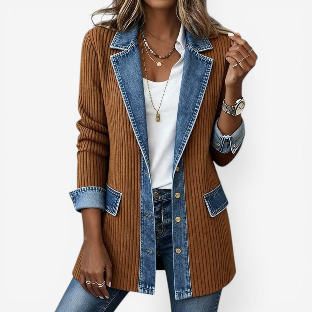 Emily | Mixed Denim Jacket