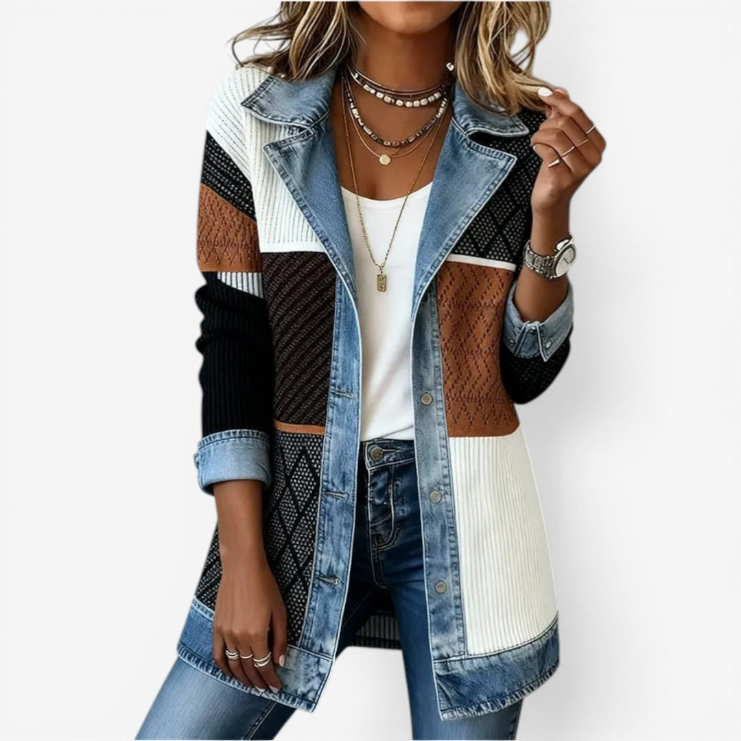 Emily | Mixed Denim Jacket