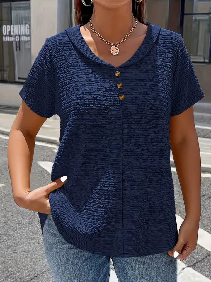 Selena™ | Stylish Clean V-Neck Blouse