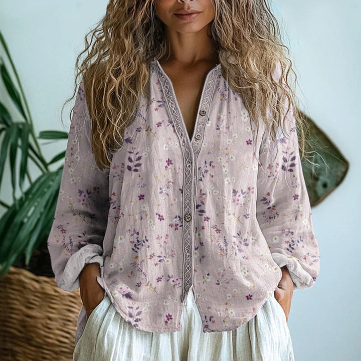 Alexandra™ | Vintage-Inspired Printed Blouse