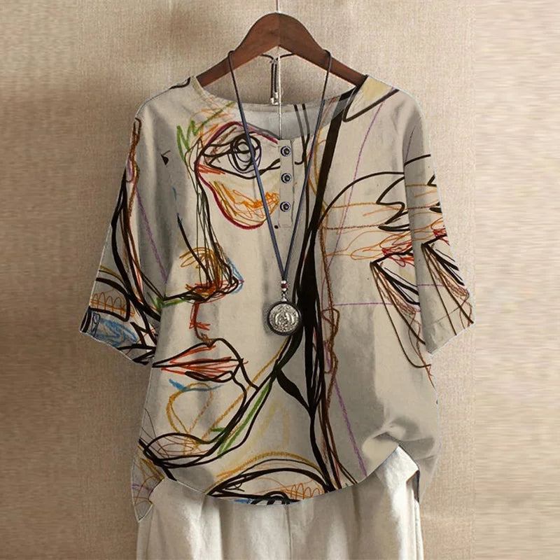 Dakota™ | Vintage-Inspired Printed Blouse