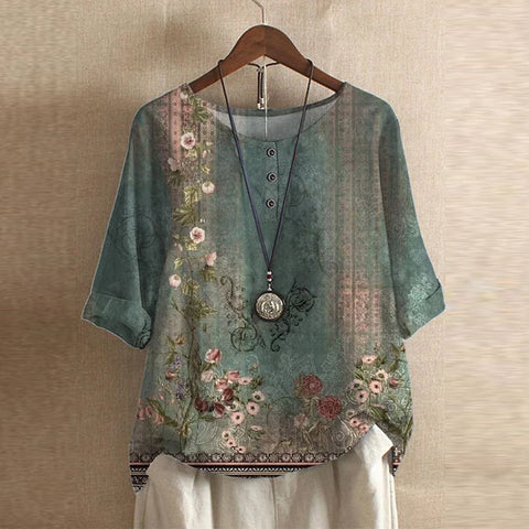 Dakota™ | Vintage-Inspired Printed Blouse