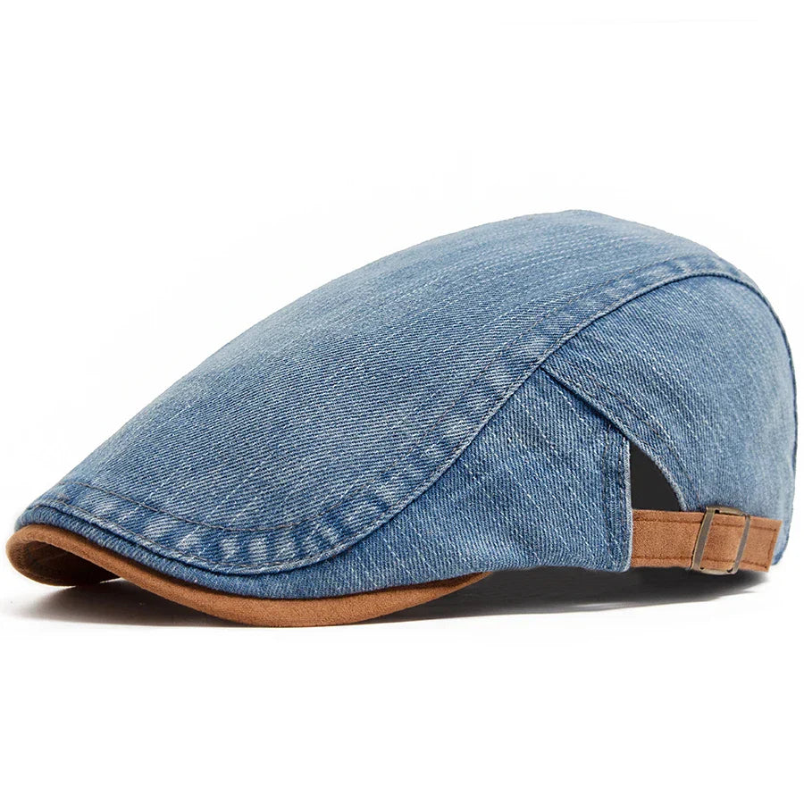 Bloom™ | Classic Denim Flat Cap – Effortless Style & All-Day Comfort