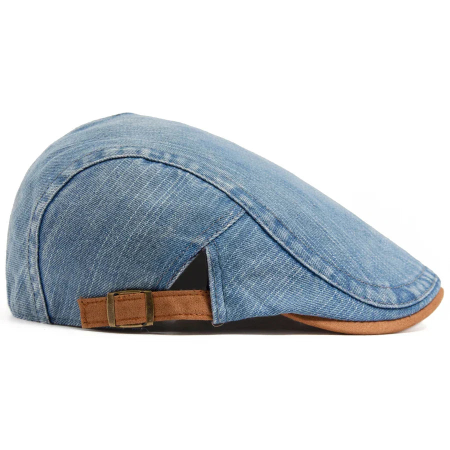 Bloom™ | Classic Denim Flat Cap – Effortless Style & All-Day Comfort
