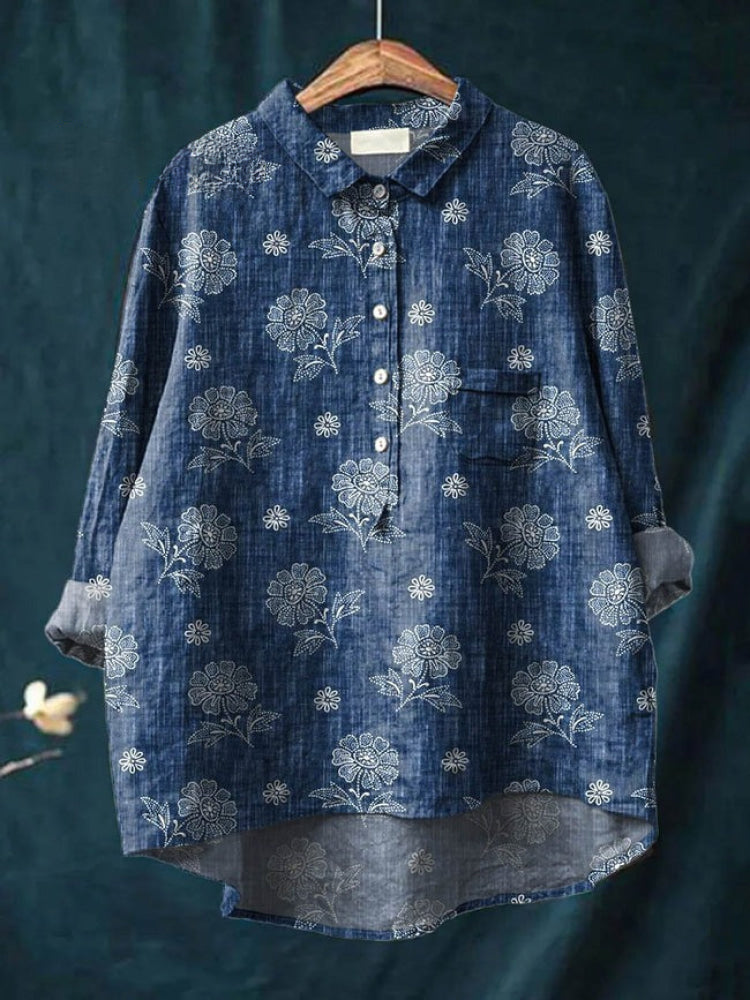 Flora | Vibrant Floral Embroidered Shirt