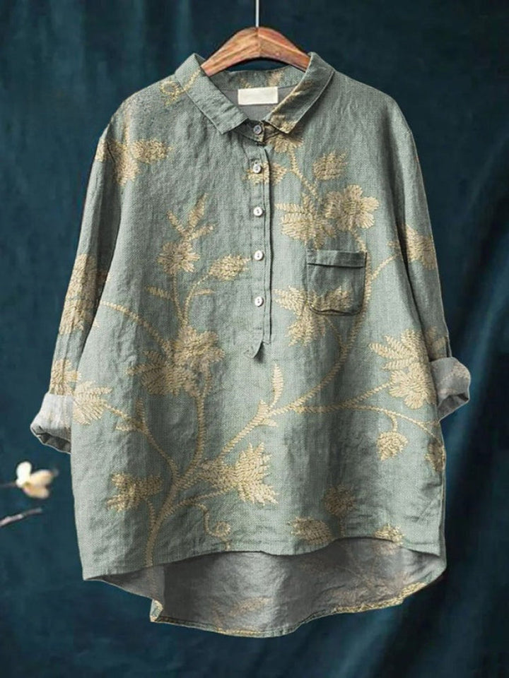 Flora | Vibrant Floral Embroidered Shirt