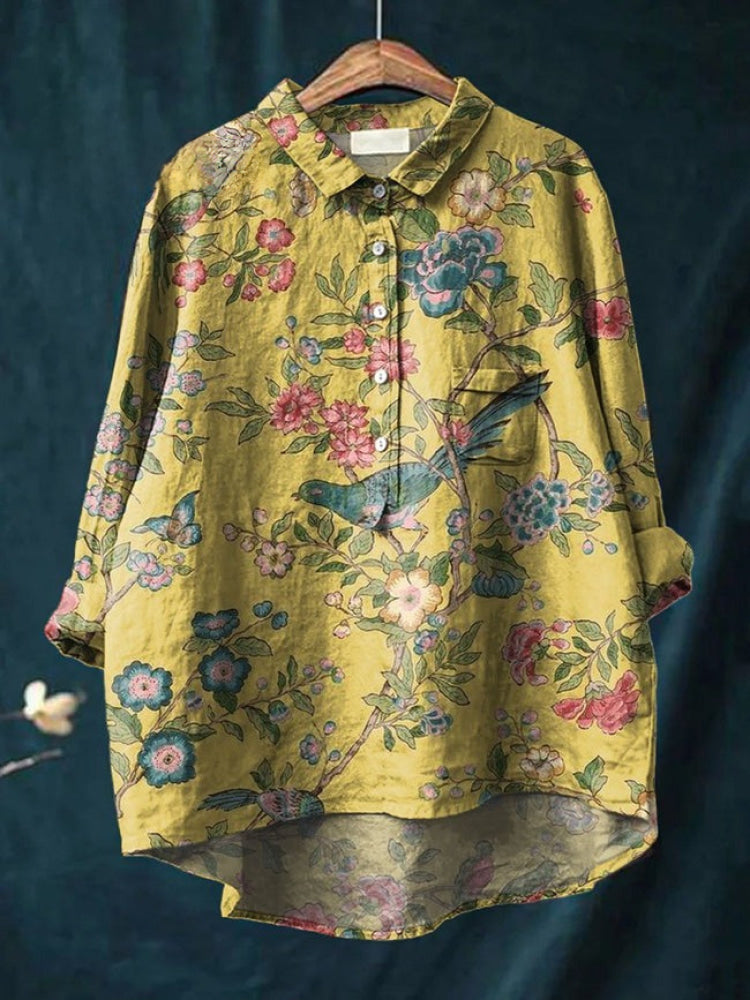 Flora | Vibrant Floral Embroidered Shirt