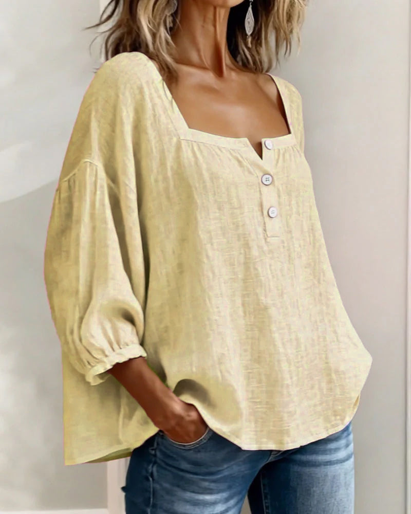 Sherri™ | Chic Square Neck Blouse