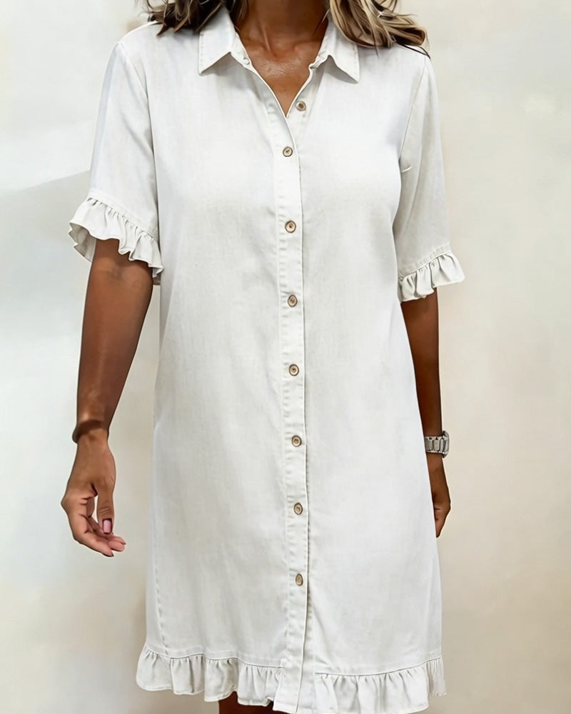 Clara | Soft Denim Midi Dress