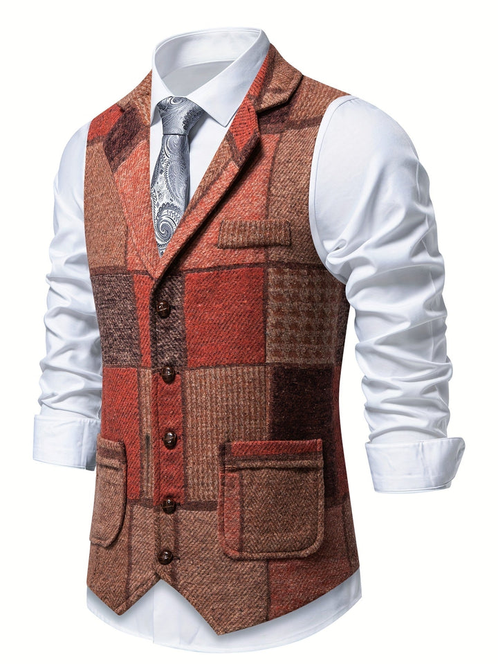 The Harrison | Patchwork Tweed Waistcoat