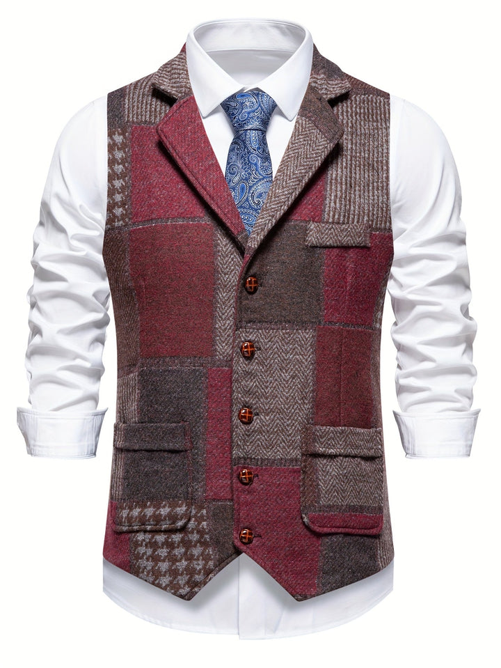 The Harrison | Patchwork Tweed Waistcoat