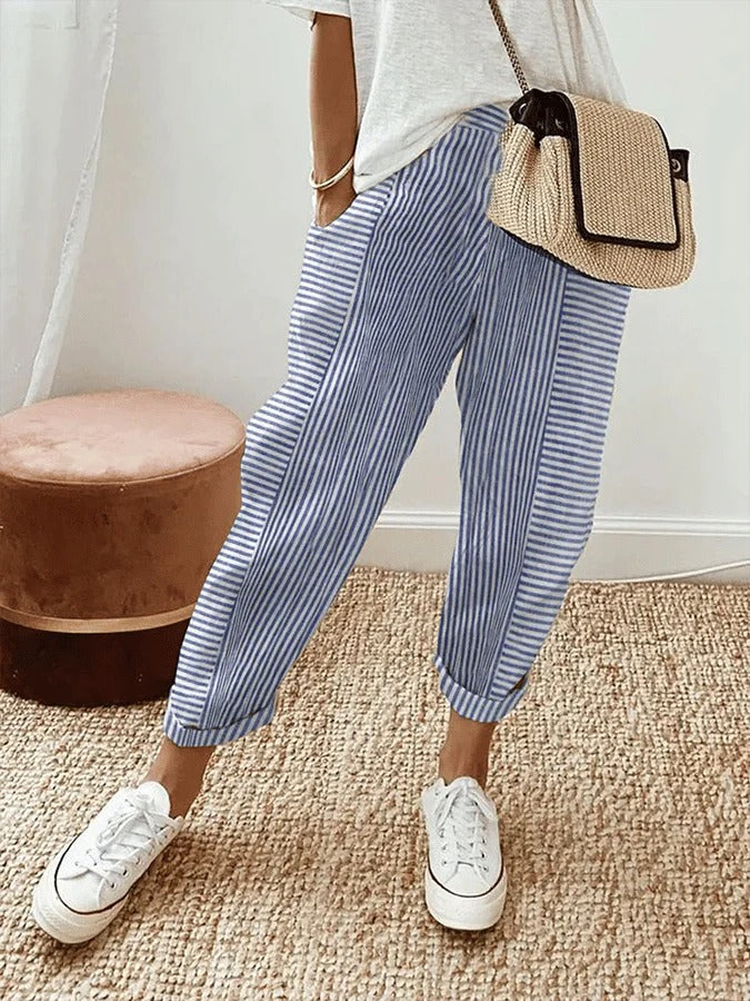 The Harriet | Striped Comfort Trousers