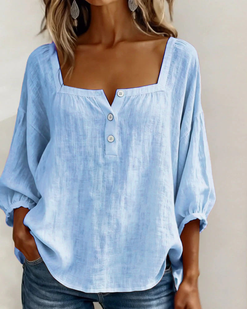 Sherri™ | Chic Square Neck Blouse