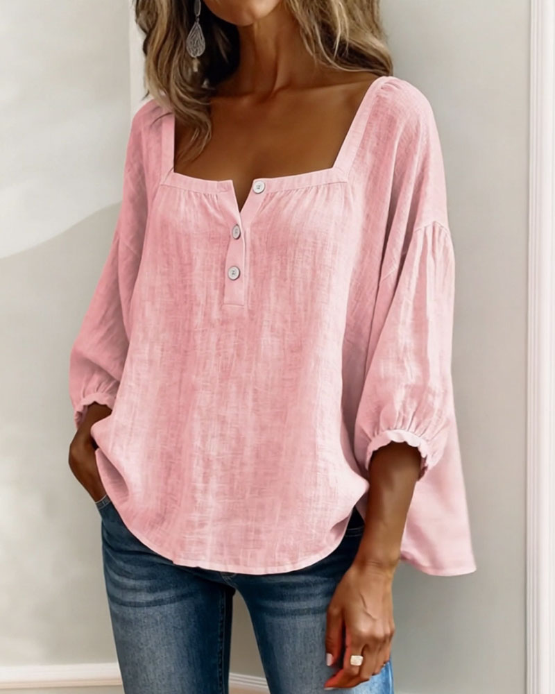 Sherri™ | Chic Square Neck Blouse