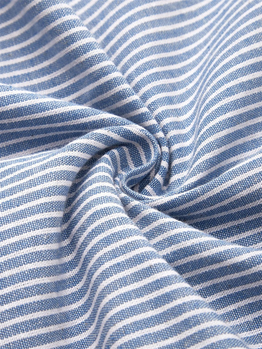 MABEL | ELEGANT TUMMY-FLATTERING STRIPED MIDI DRESS