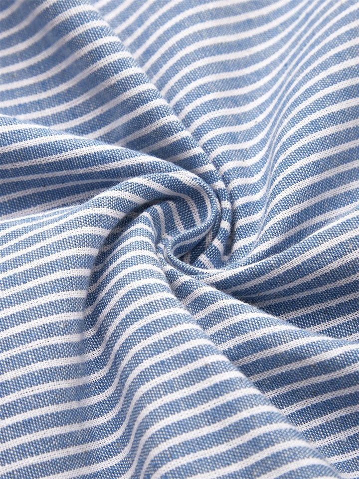 MABEL | ELEGANT TUMMY-FLATTERING STRIPED MIDI DRESS