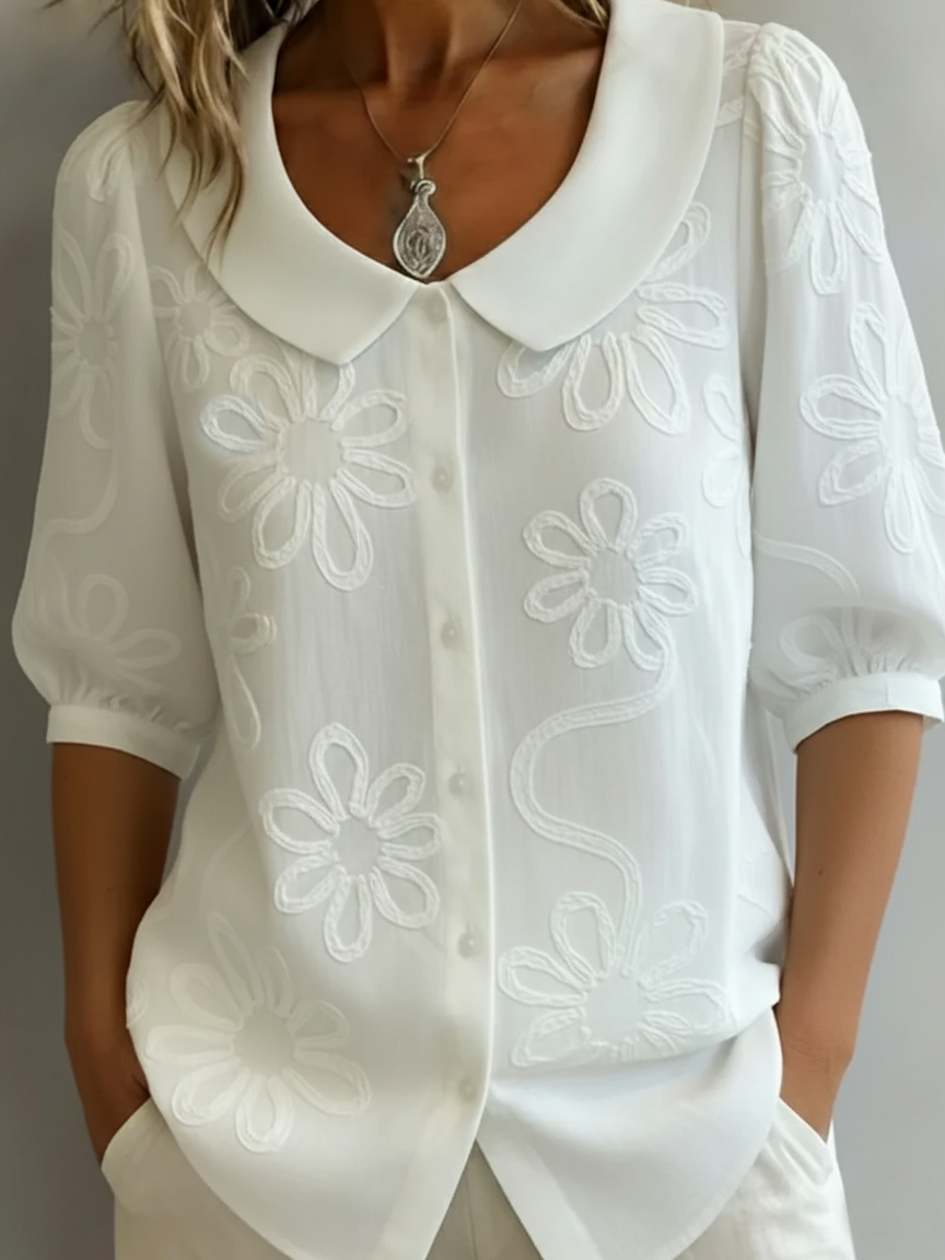 Rosalie | Embroidered Bloom Blouse