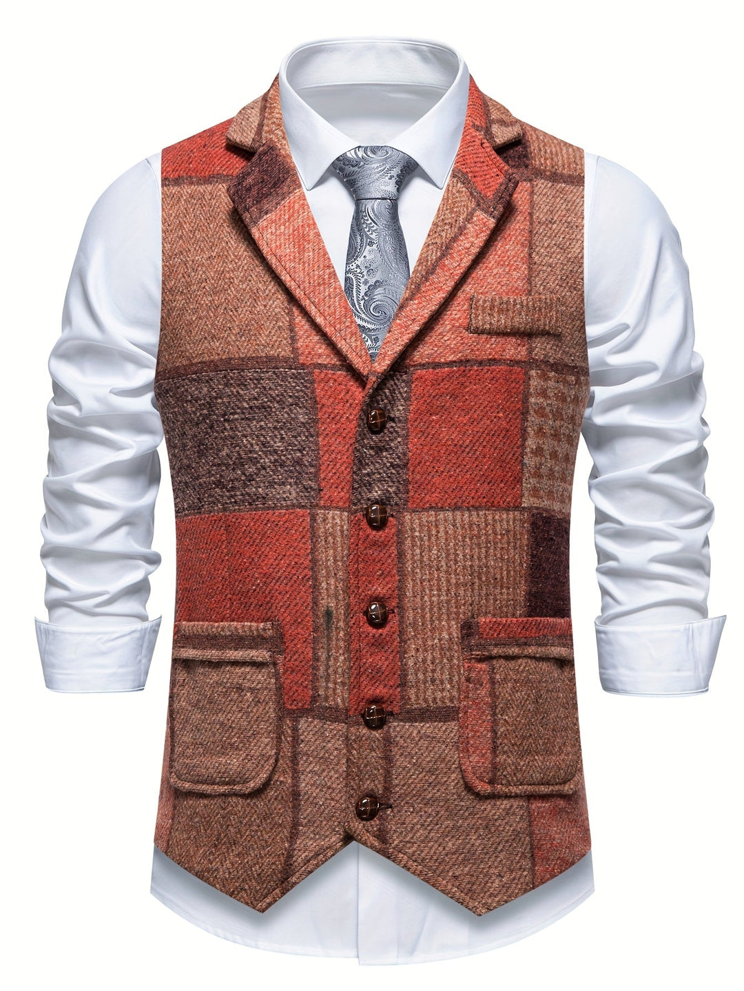The Harrison | Patchwork Tweed Waistcoat
