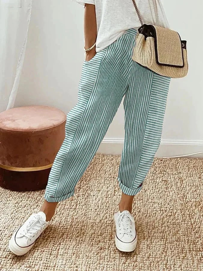 The Harriet | Striped Comfort Trousers