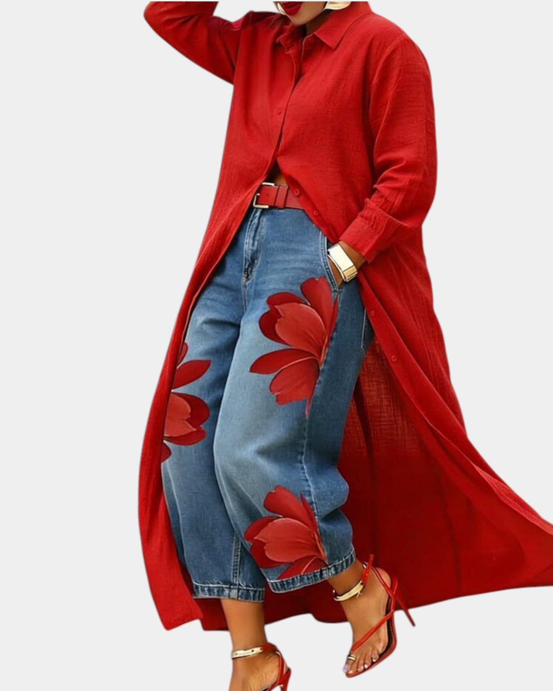 Sophie | Denim Wide Leg Dress and Trouser Set