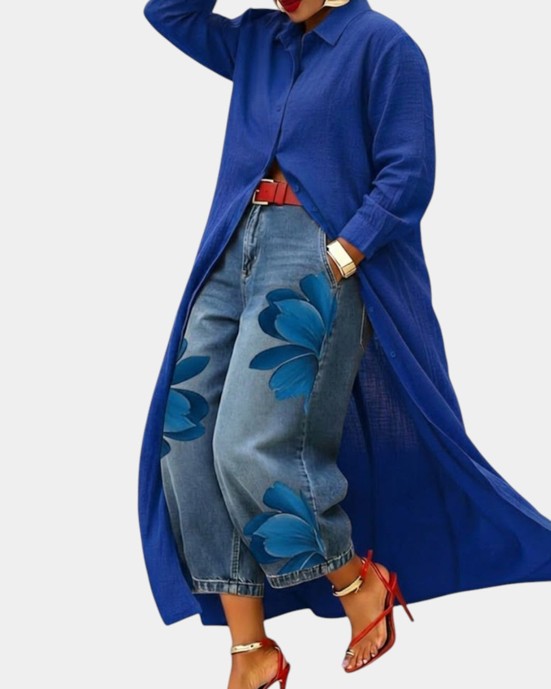 Sophie | Denim Wide Leg Dress and Trouser Set